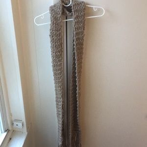 Long tan thick scarf